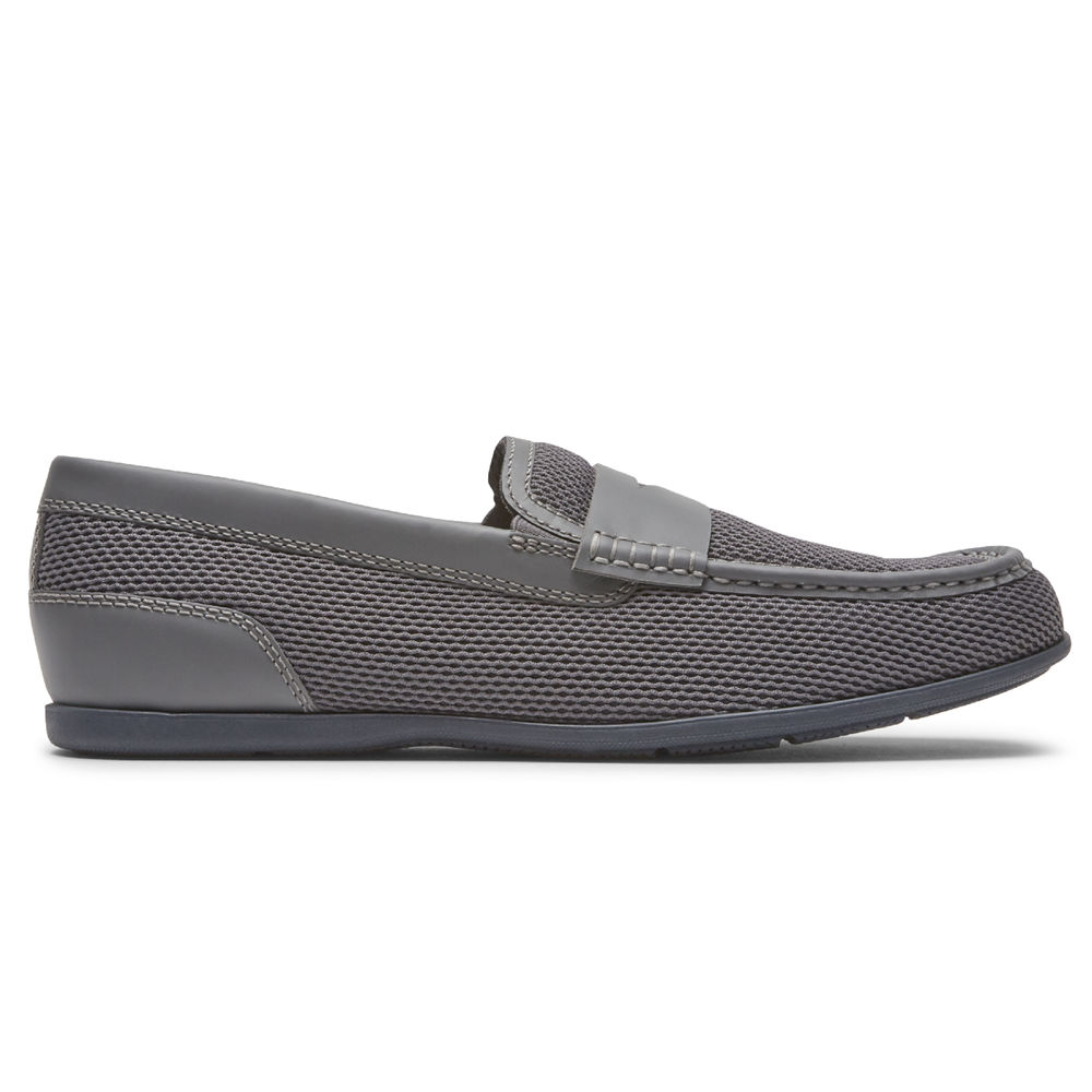 Sapato Vela Rockport Homem Cinzentas - Malcom Soft Moc Toe - 71294MECY